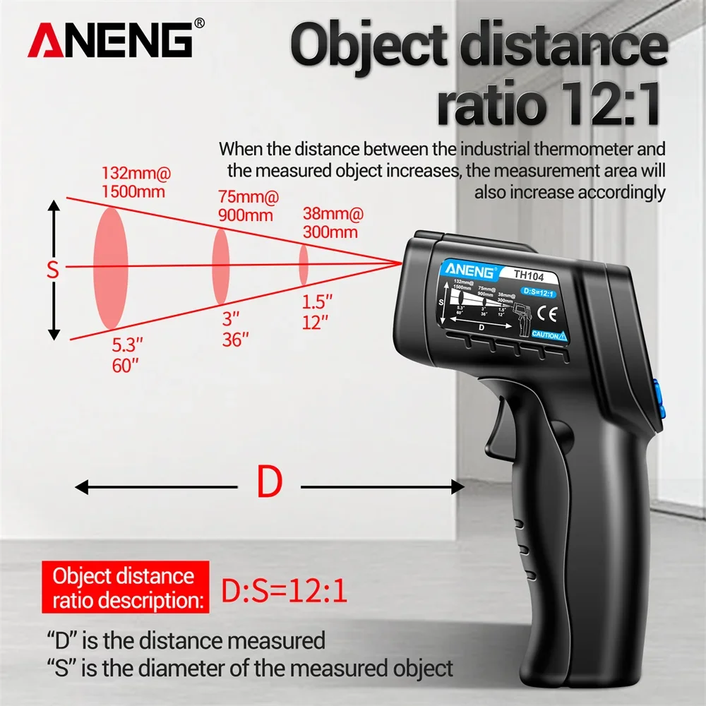 ANENG TH104 Infrared Handheld  - Industrial Laser Thermometer Gun recension och pris