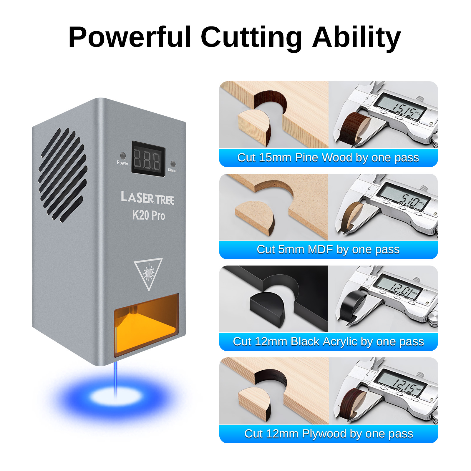 LASER TREE K20 20W Optical Pow - Laser Engraving Software recension och pris