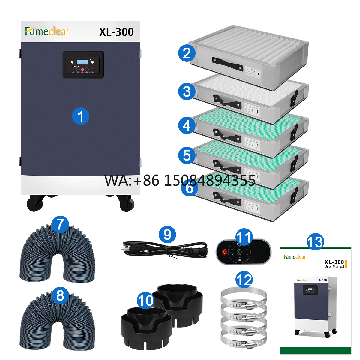 H13 330W 5-stage Filters  Extr - Co2 Laser Engraving Machine recension och pris